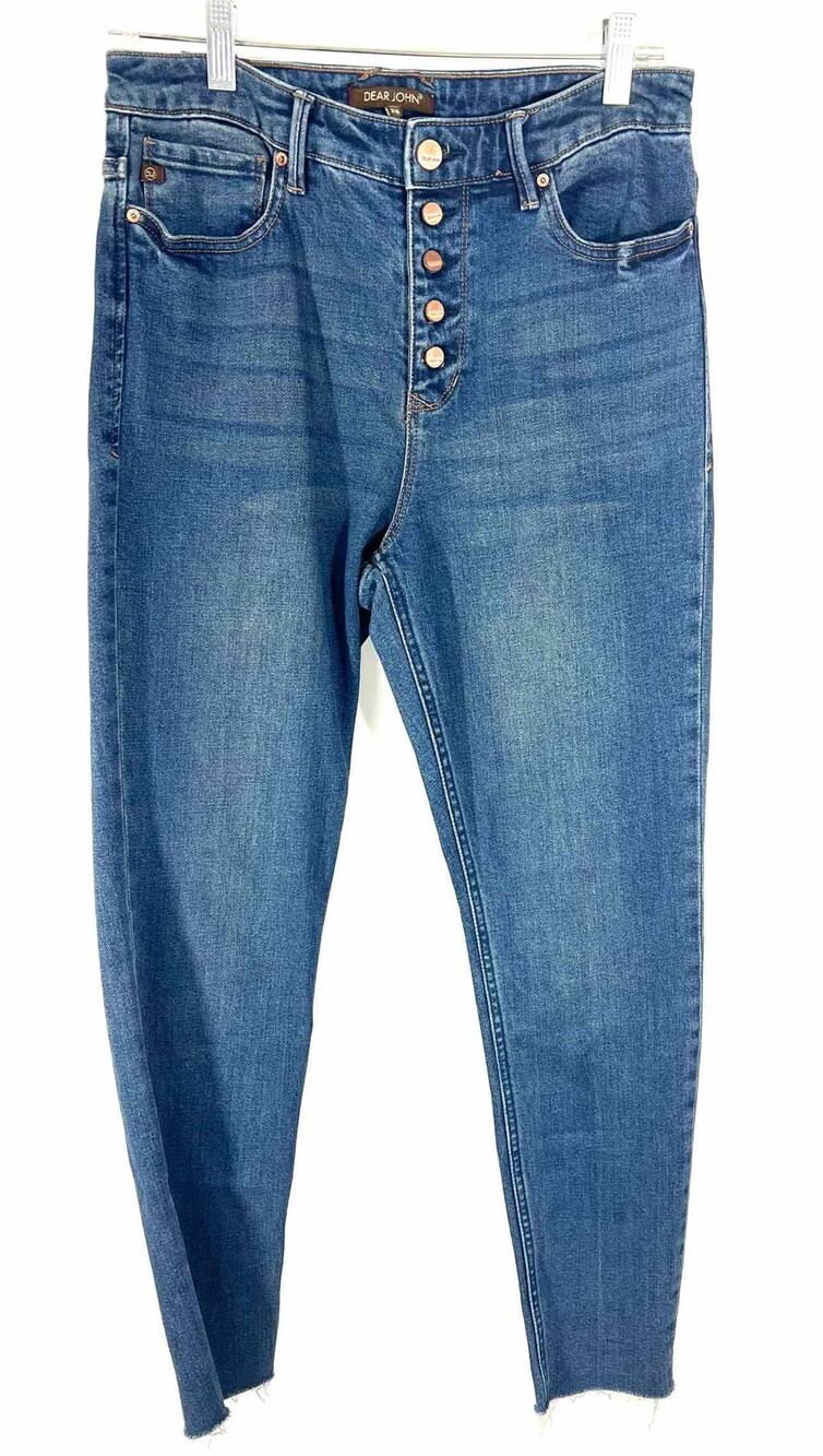 Dear John Size 29=8 Denim Button-fly Cut-Off Premium Denim Jeans